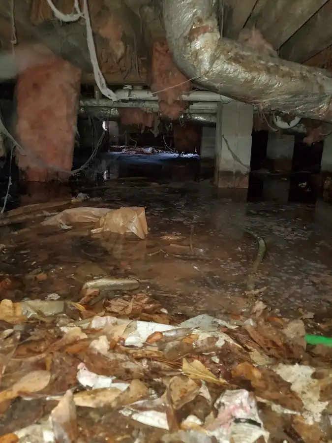 Crawl space flood assessment for Commercial Water Damage Restoration in Sonterra
